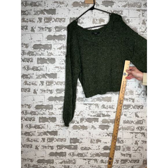 Lulus | women dark green knitted sweater - Picture 6 of 9